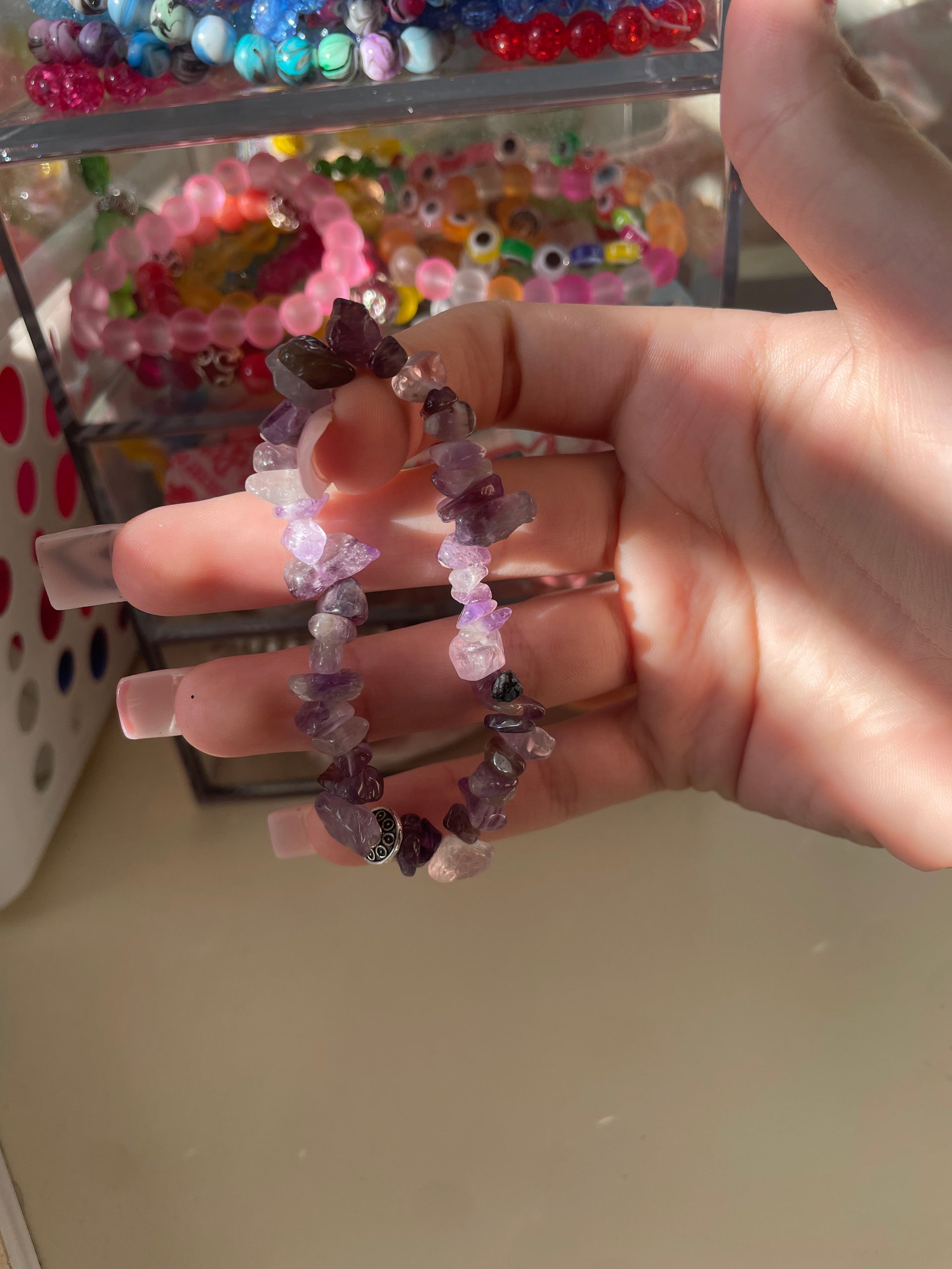 Preppy Purple Clay Bead Bracelet -  Canada